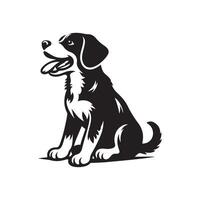 hond silhouet vlak illustratie. vector