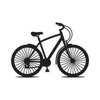 fiets silhouet vlak illustratie. vector