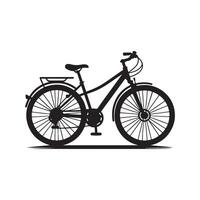 fiets silhouet vlak illustratie. vector