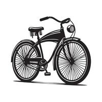 fiets silhouet vlak illustratie. vector