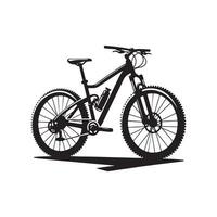 fiets silhouet vlak illustratie. vector