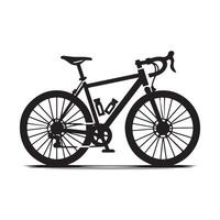 fiets silhouet vlak illustratie. vector