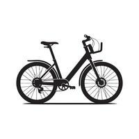 fiets silhouet vlak illustratie. vector