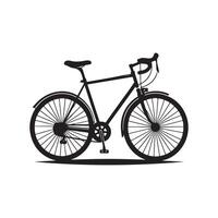 fiets silhouet vlak illustratie. vector