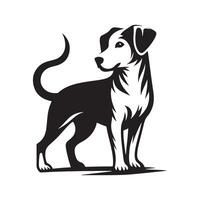 hond silhouet vlak illustratie. vector