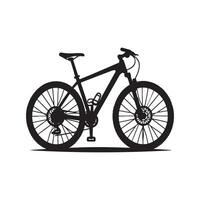 fiets silhouet vlak illustratie. vector
