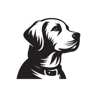 hond silhouet vlak illustratie. vector