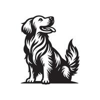 hond silhouet vlak illustratie. vector