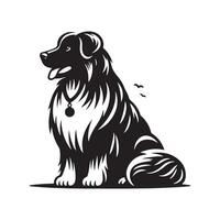 hond silhouet vlak illustratie. vector