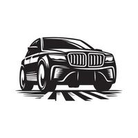 auto silhouet vlak illustratie. vector