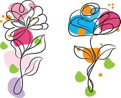 aquarel bloemen arrangement collectie vector