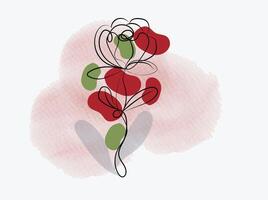 aquarel bloemen arrangement collectie vector