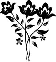 bloem silhouetten ontwerp vector