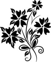 bloem silhouetten ontwerp vector