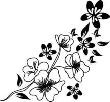 bloem silhouetten ontwerp vector