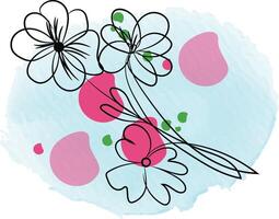 aquarel bloemen arrangement collectie vector