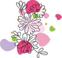 aquarel bloemen arrangement collectie vector