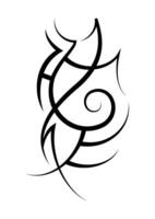 neo abstract tribal tatoeëren. zwart schouder tatoeëren. cyber sigilisme stijl hand- getrokken ornament. keltisch gotisch lichaam ornament vormen. Maori etnisch mouw geïsoleerd Aan wit achtergrond. schetsen kunst ontwerp vector