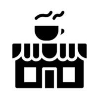 koffie winkel solide icoon. symbolen cafe pictogrammen grafisch ontwerp. vector
