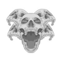 illustratie van schedel vector