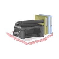 illustratie van printer vector