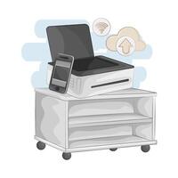 illustratie van printer vector