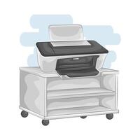 illustratie van printer vector