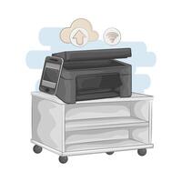 illustratie van printer vector