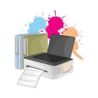 illustratie van printer vector