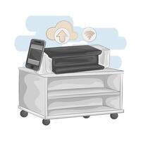 illustratie van printer vector