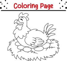 schattig weinig kuiken met gebarsten ei kleur boek voor kinderen vector
