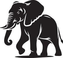 zwart en wit olifanten silhouetten ontwerp vector
