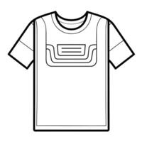 schets van een klassiek t-shirt icoon. vector