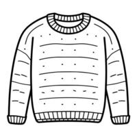 schets van een knus trui icoon. vector