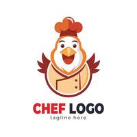 gedetailleerd chef logo sjabloon vector