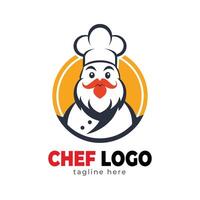 gedetailleerd chef logo sjabloon vector