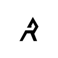 r brief logo ontwerp vector