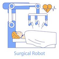 chirurgisch robot concept. illustratie. vector