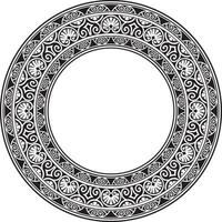 monochroom zwart ronde klassiek Renaissance ornament. cirkel, ring Europese grens, opwekking stijl kader vector