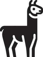 lama silhouet icoon illustratie. vector