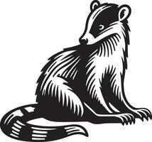 coati silhouet illustratie. vector