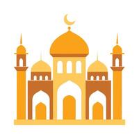 Islamitisch moskee silhouet met helling kleur. Ramadan kareem moskee Aan wit achtergrond vector