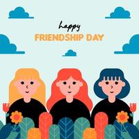 gelukkig vriendschap dag illustratie achtergrond vector