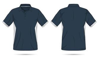 modern polo overhemd mockup voorkant en terug visie vector