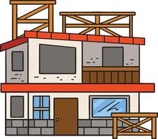 gebouw onder bouw tekenfilm clip art vector