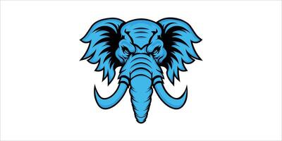 boos olifant mascotte logo illustratie vector