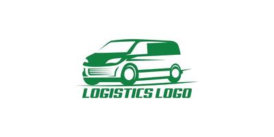 logistiek busje merk logo concept vector