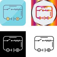 elektrisch stroomkring icoon ontwerp vector