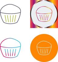 chocola muffin icoon ontwerp vector