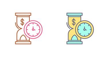 tijd is geld icoon ontwerp vector